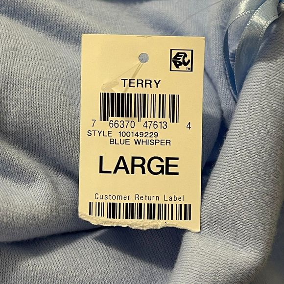 Bar III NWT Women Bodycon V-Neck Terry Cloth Mini Dress Blue Whisper Open Back L - Picture 7 of 9